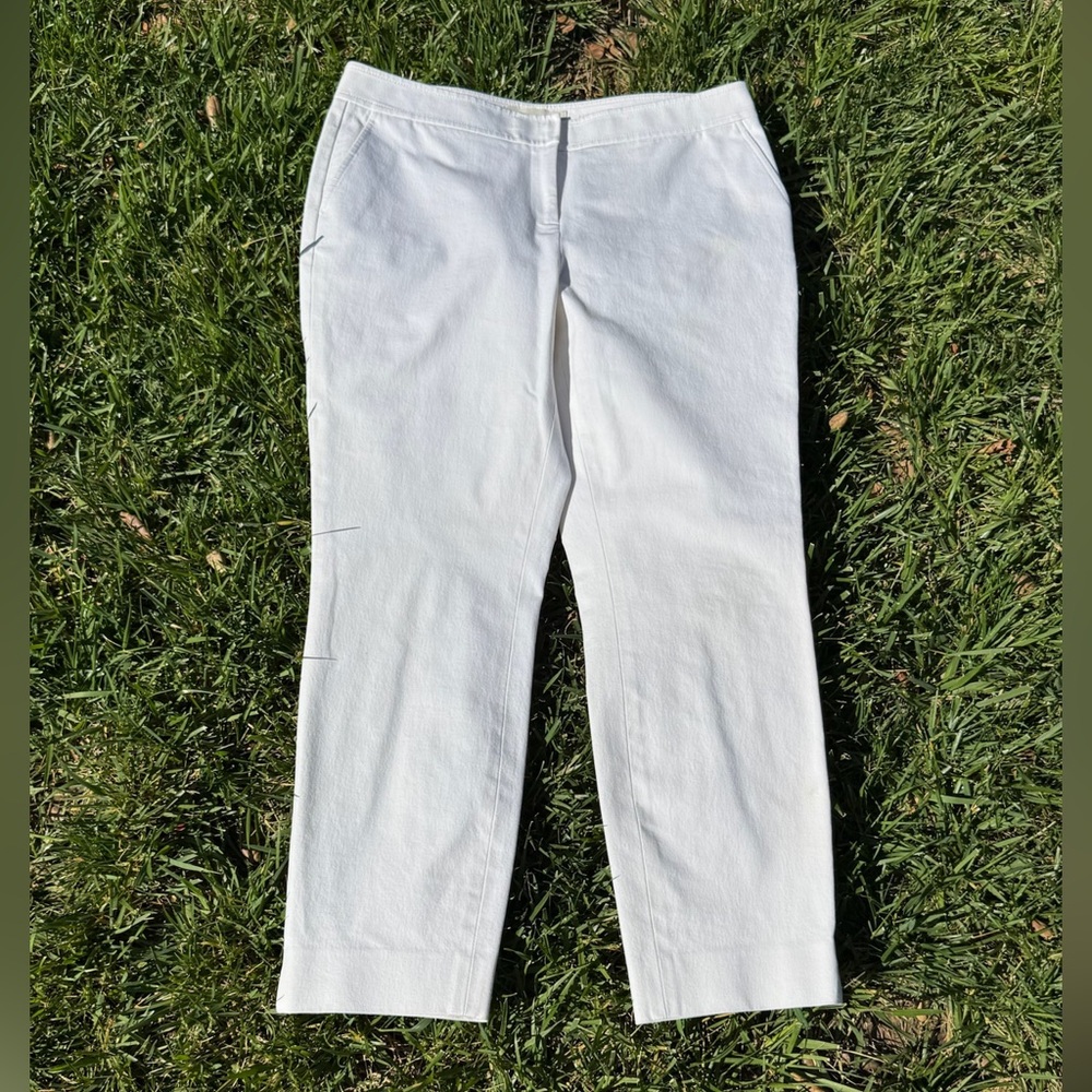 Lafayette 148 "Manhattan" stretch cotton twill ankle pants - size 8